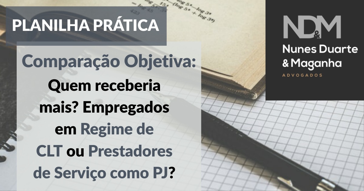 [Planilha Prática] Contratação CLT x Prestação de Serviços PJ